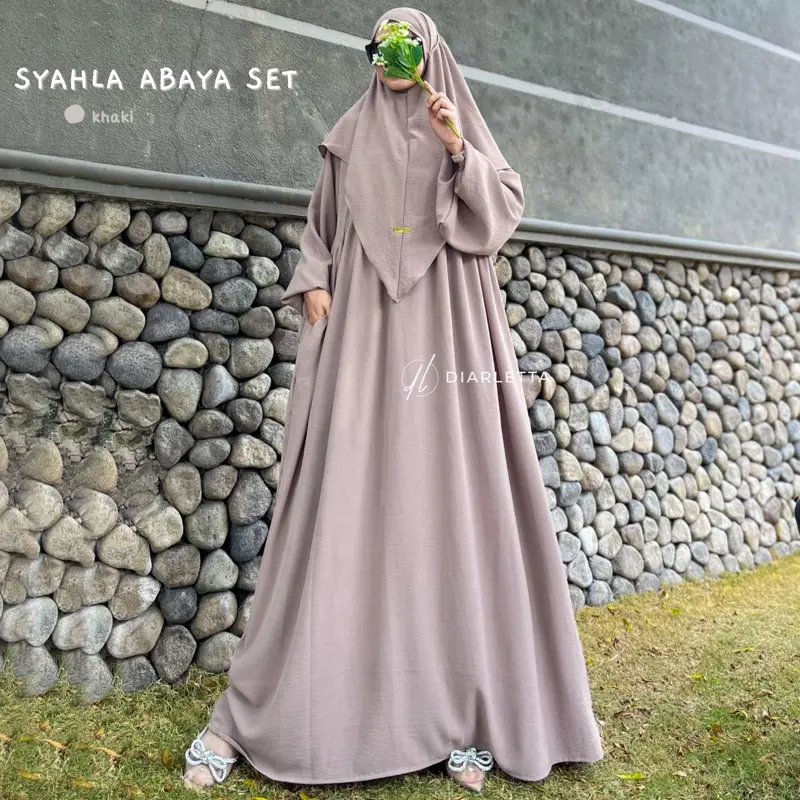 Syahla Abaya Set Bergo Airflow Viral By Diarletta 1