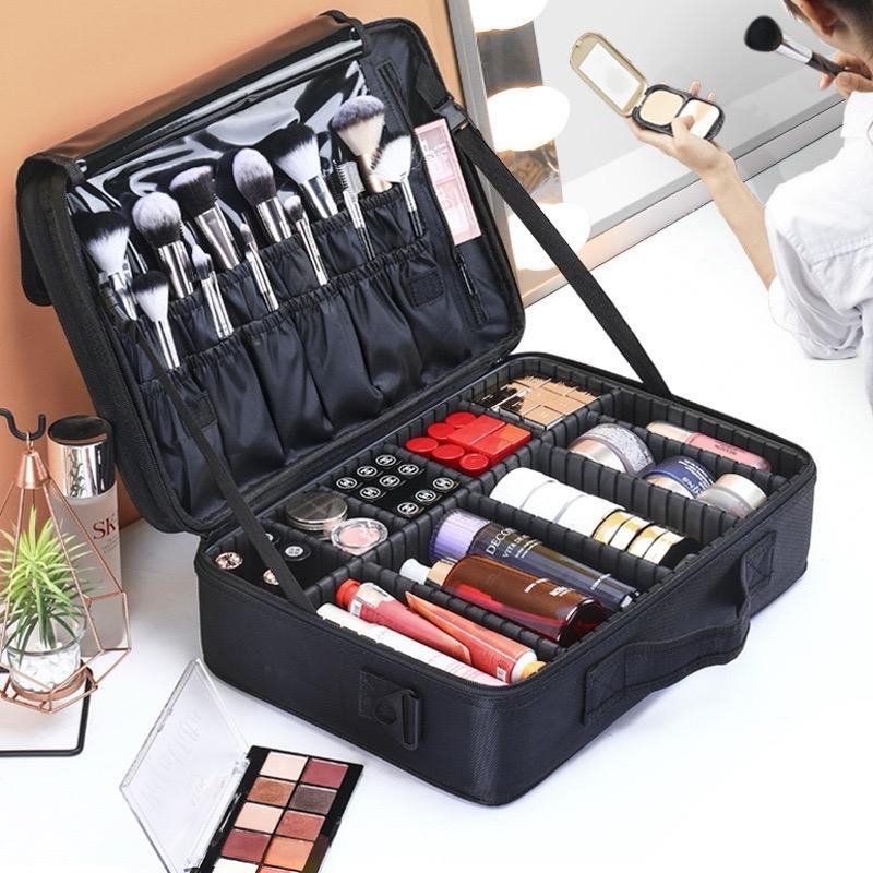 Size 41cm Cốp ĐỰNG Đồ Trang Điểm Chuyên Nghiệp Đồ Makeup Cô Dâu Có Dây Đeo Vai