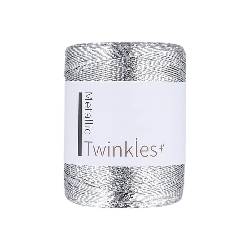 Product Introduction of New Silver Handmade Yarn Popular Same Style Woven Small Silver Bag Woven Flash Core Wire Crochet Needle 200g 1 Ball Yarn 19