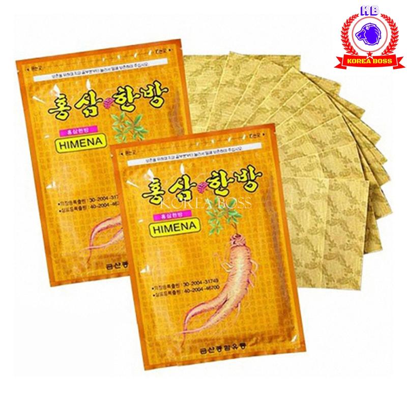 [Combo 5 gói] Cao dán hồng sâm Himena hàn quốc, 5 gói x 20 miếng - Miếng dán sâm giảm đau