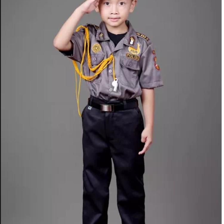 baju polisi kantor sabara anak anak Katun 2
