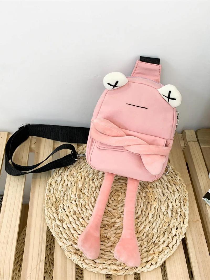 Product Introduction of Women's Cute Cartoon Frog Design Chest Pack, Casual Novelty Fanny Pack, Fashionable Zipper Sling Pack for Daily Use 43