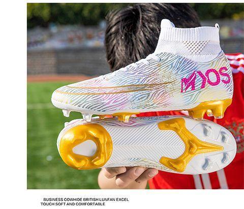 Product Introduction of Cristiano Ronaldo Messi Mandarin Duck Soccer Shoes Men Broken Spike Long Spike Children Boys Girls Non-slip Short Spike Primary and Secondary School Students High-top Sneakers 16