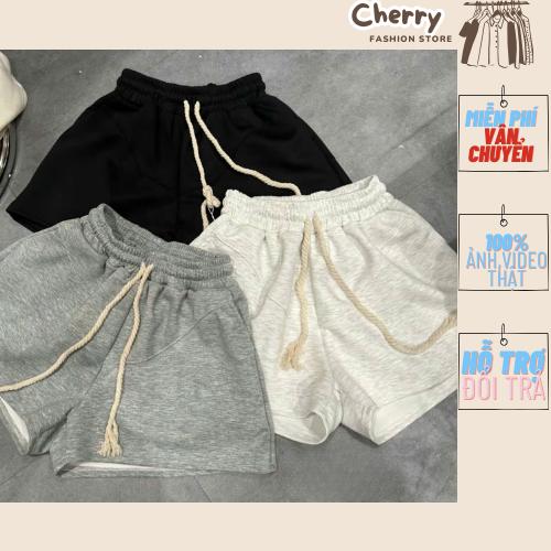 Quần short nữ cạp chun style thoải mái basic chất liệu nỉ hai da mc2104 0