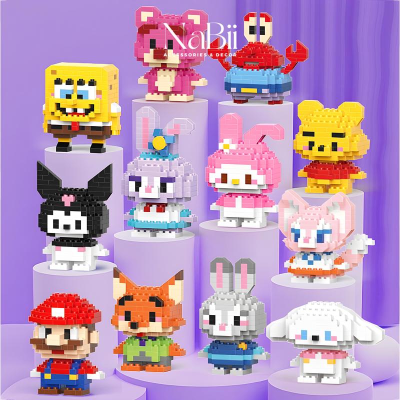 Đồ Chơi 3D Lắp Ráp Mô Hình Nhân Vật Hoạt Hình Mini Đáng Yêu Bộ Lắp Ráp Tháo Lắp Toy lap  ghep mo hinh leho