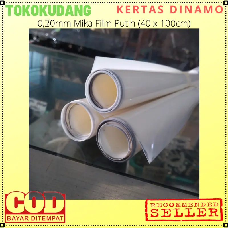 0,20 mm Mika Film Putih Ukuran 40x100 cm Tebal 0.20 mm Kertas Pelapis Gulung Motor Listrik , Hiasan Lampu , Rebana Gendang 3