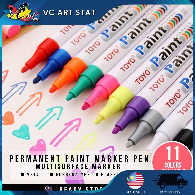 VC Art TOYO Penanda Cat Kekal Pelbagai Permukaan | Tayar Kereta, Getah ...
