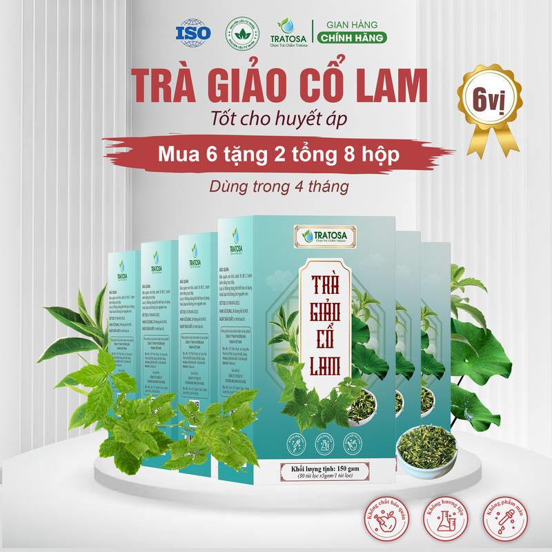  Trà giảo cổ lam Tratosa nguyên liệu an toàn từ thiên nhiên 30 túi lọc 5 gam dùng trong 15 ngày Tea Nước Trà Chè 