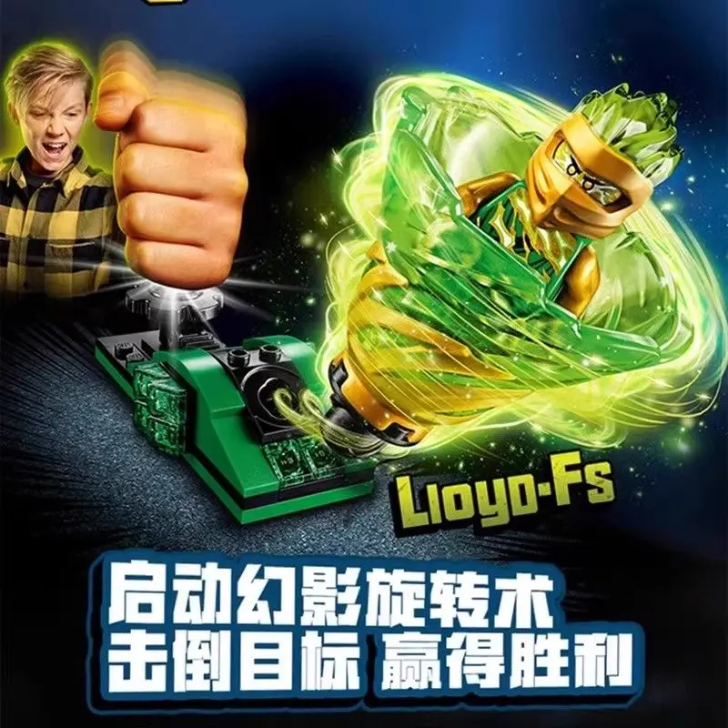 Đồ Chơi Khối Lắp Ráp Con Quay Băng Tấn Công Xoay Ninjago Lloyd Zan, Sáu Kênh, Phát Hành Năm 2024 1