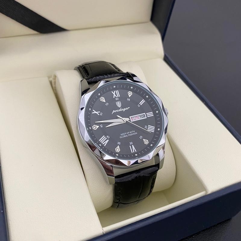 Đồng Hồ Nam Poedagar Mặt Kim Cương Sang Trọng, Cao Cấp Đeo Tay Watch