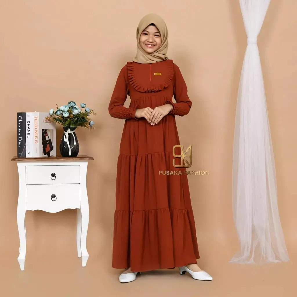 VINA KIDS GAMIS Crinkle Anak Perempuan Remaja USIA 9-17 TAHUN