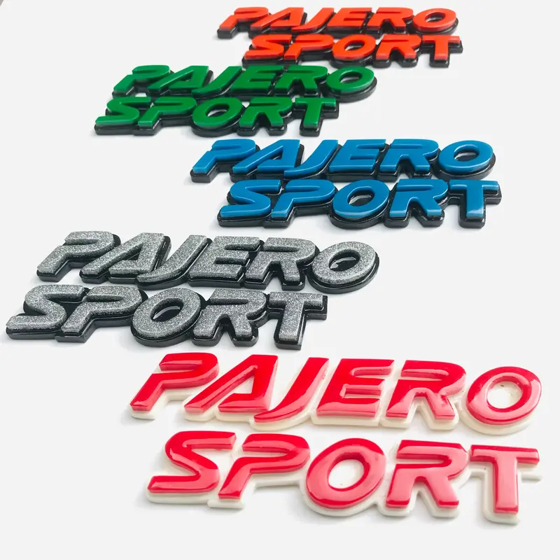 EMBLEM MOBIL PAJERO SPORT TERBARU 3D TIMBUL VARIASI AKSESORIS EKSTEROR Car Orange 8