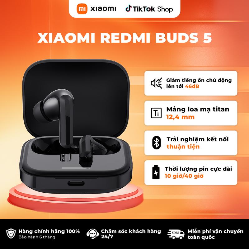 Tai Nghe Bluetooth Xiaomi Redmi Buds 5 Chống Ồn - Nghe Nhạc Cực Kỳ Sắc Nét