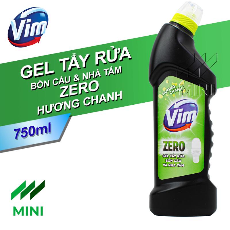 Gel tẩy rửa bồn cầu & nhà tắm VIM Zero Hương Chanh 750ml chai