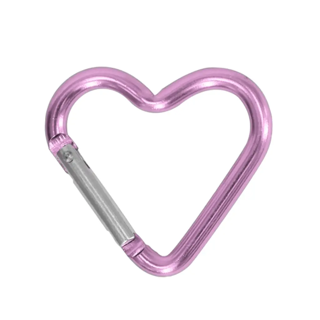 Outdoor Carabiner Heart Shape Keychain Clip Aluminum Alloy Rings Climbing Clips Spring Snap Hook Carabiner Durable