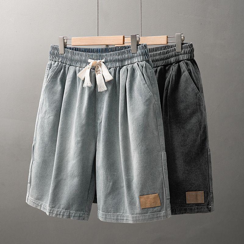 Quần Thường Ngày Cho Nam, Phong Cách Mỹ, Quần Short Denim Mỏng Mùa Hè, Hợp Xu hướng, Ins Dễ Phối Đồ, Dáng Rộng Vừa Vặn, Có Thể Mặc Ngoài Trời Menswear 0