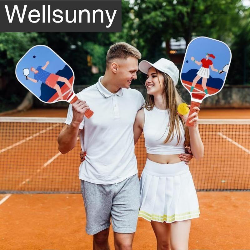 Bộ Mái Chèo Pickleball, Wellsunny, 2 Chiếc, Vợt Pickleball Chuyên Nghiệp, Với 4 Quả Bóng, 2 Khăn Tắm Và 1 Túi Pickleball, Mái Chèo Pickleball Sợi Thủy Tinh, Thích Hợp Cho Người Mới Bắt Đầu, Quà Tặng Thể Thao 5