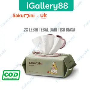 Sakumini Tisu Basah Bayi Wet Tissue Baby Wipes Hand Mouth Facial Tisu Wajah Lembut