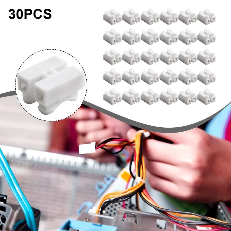 30Pcs CH2 Spring Quick Wire Connector Cable Clamp Terminal Block LED Strip Light 3