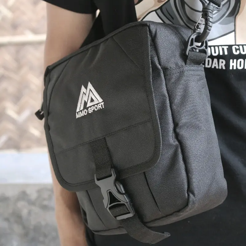 Mmosport Tas Selempang Pria Ziper Bag Hitam 0