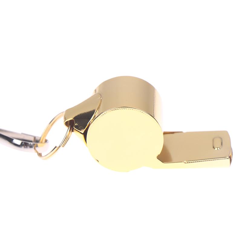 Product Introduction of Gold Stainless Steel Rope Whistle Hanging Neck Outdoor Lifesaving Whistle 10