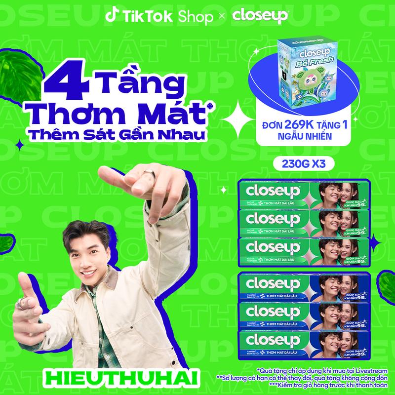 Combo 3 Kem Đánh Răng Closeup Cho Hơi Thở Thơm Mát Bất Tận 230G Tuýp 1