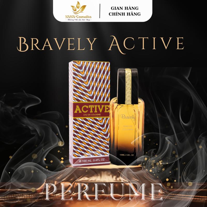   Chính Hãng  Nước Hoa Active Nâu Bravely 100ml - EAU DE COLOGNE - AC01 