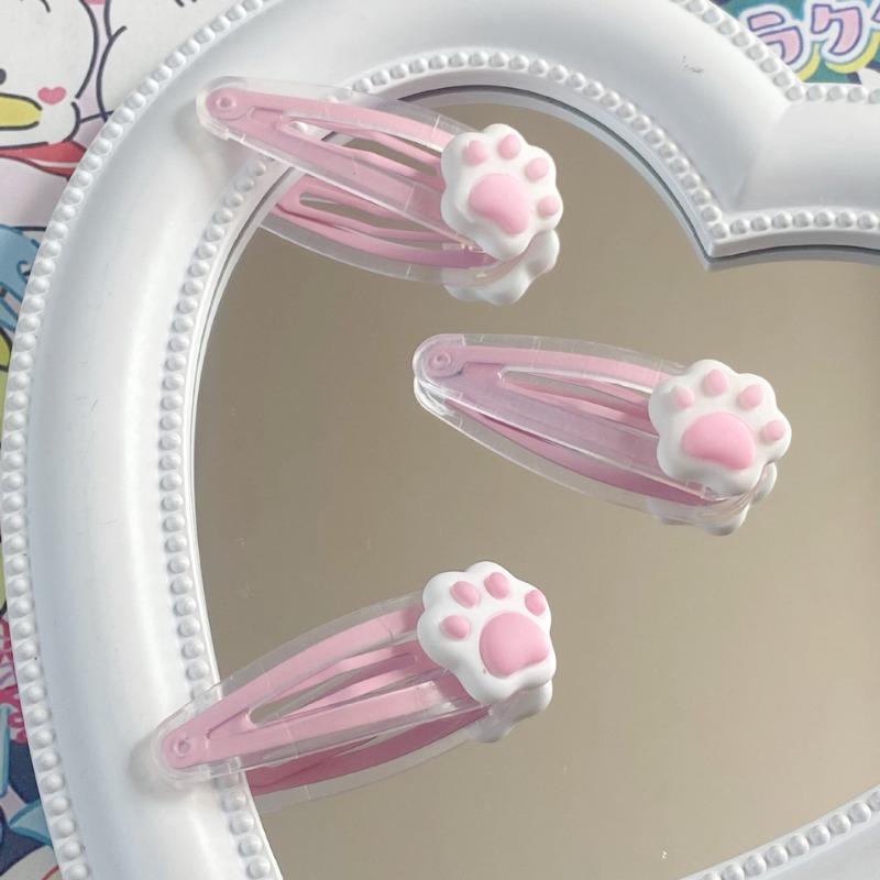 Product Introduction of New Pink Cute Cartoon Cat Claw BB Clip Girl Heart Cute Girl Student Side Hairpin Hair Clip 22