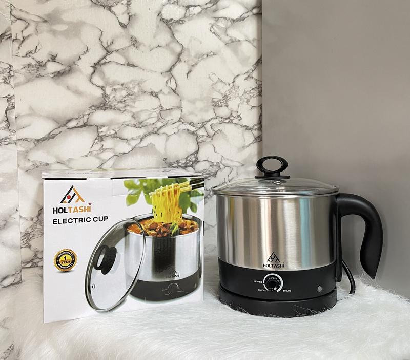  Nồi ca nấu mì siêu tốc đa năng -có chiết áp điều chỉnh nhiệt độ và đế rời-Thể tích 1,2 lít 