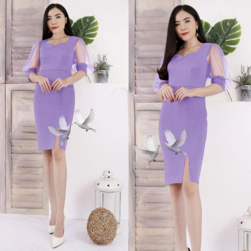 DRESS MICHA BAHAN SCUBA STRECHT FOTO REALPICT Casual Fit dress  mamari 3