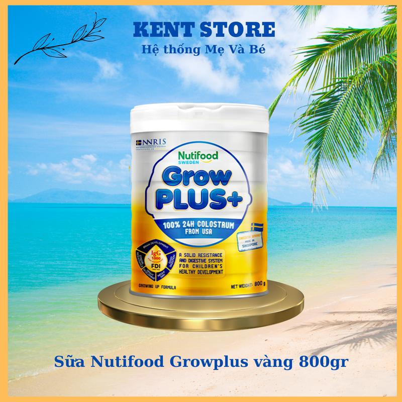 Sữa Nuti Grow Plus vàng sữa non lon 800gr màu vàng