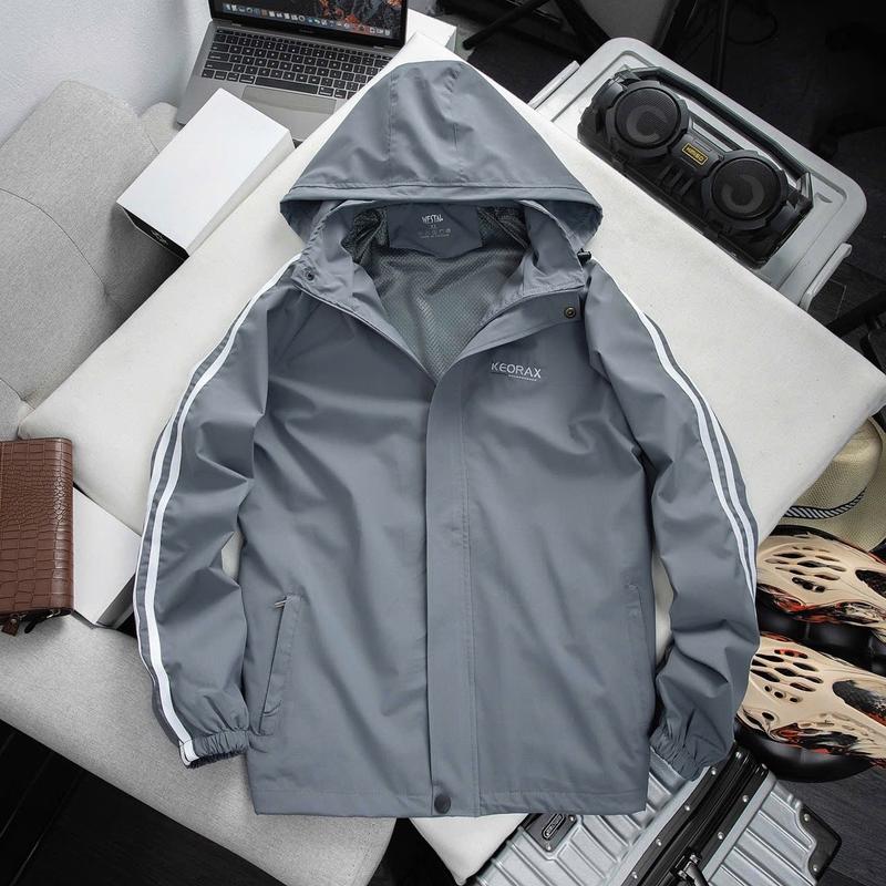 gió nam thể thao , 2 lớp lót lưới mũ tháo rời aokhoac nam   gió nỉ   nam  Menswear Jacket Nhung Kem   khoác aokhoac kaki a o  khoác  3 sọc aodanam   khoác aolong  cuunam áo bomber