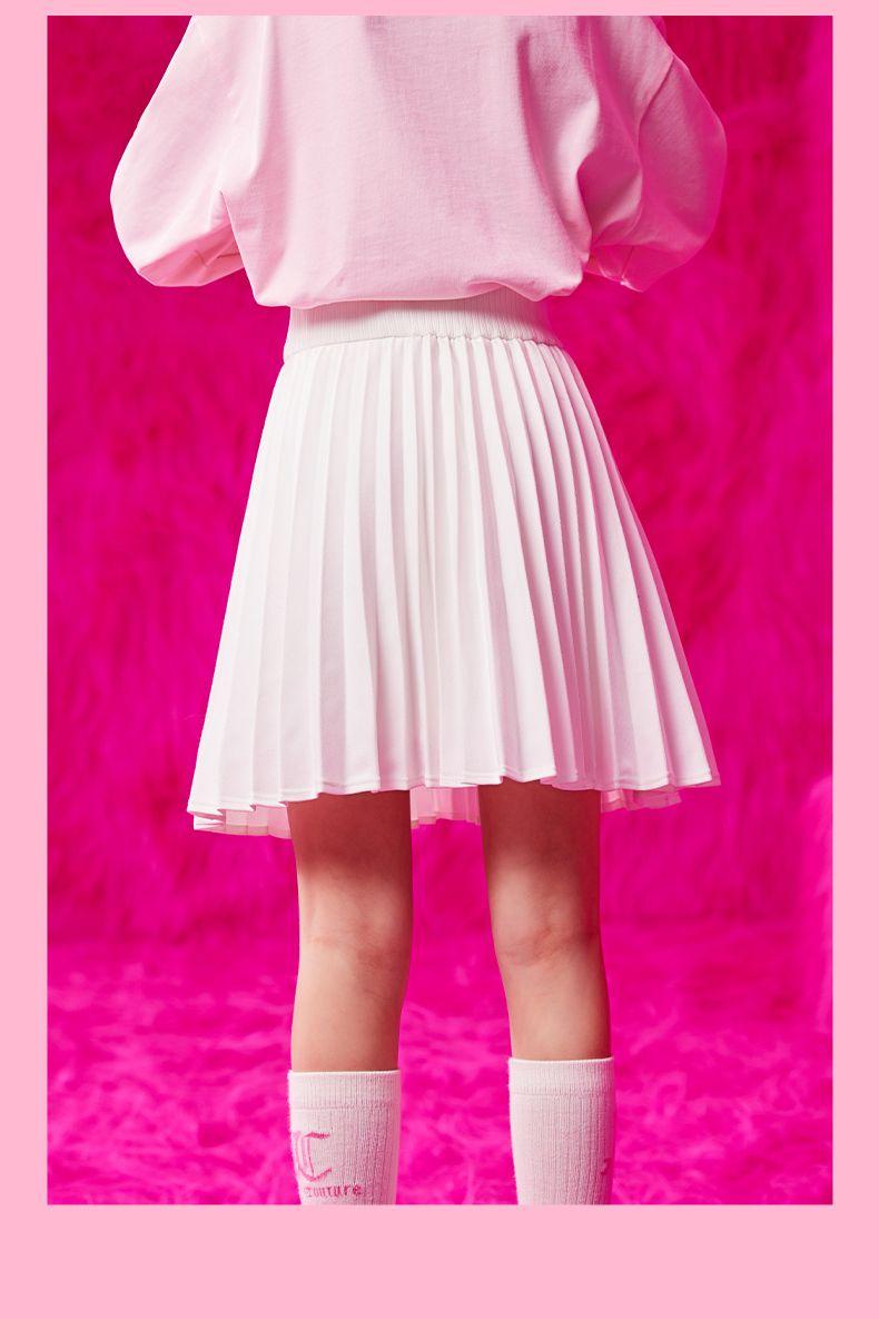 Product Introduction of 2025 Juicy Couture Kids Orange Children's Sports Pleated Skirt Stylish Half Skirt for Older Kids Parent-Child Outfit 16