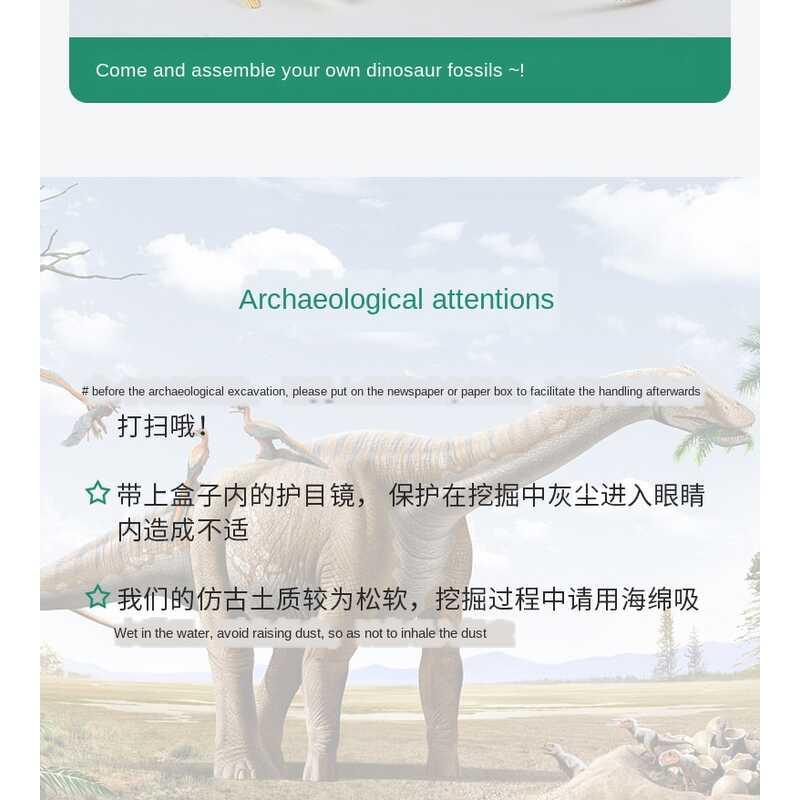 Product Introduction of Bộ khai quật khủng long, Đồ chơi khảo cổ tìm kho báu đá quý, Bộ xếp hình hóa thạch tự làm, Hoạt động STEM thực hành cho trẻ em, Món quà khoa học hoàn hảo cho bé trai từ 6-12 tuổi 23