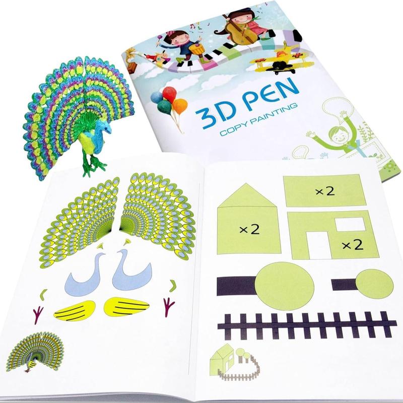 Product Introduction of 3D Pen Reference Book, 1 Set Including 40 Pcs Patterns & Transparent Drawing Board, DIY Painting Supplies for Teenager & Adults, Birthday Gift, Girl Play Toys 3