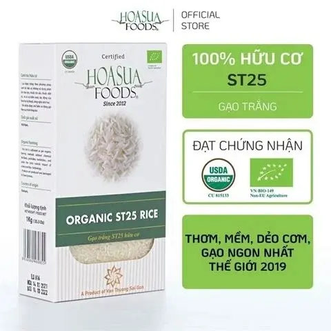 Gạo trắng hữu cơ Organic ST25 Hoa Sữa Foods - Gạo trắng hữu cơ Japonica 1kg thơm ngon cho bé tập ăn dặm 7