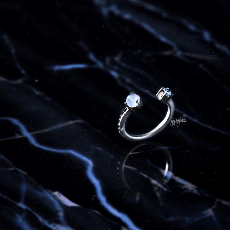 Nhẫn Bạc Đá Ánh Trăng SETF14 SP006473 Gypsylala Women Nữ