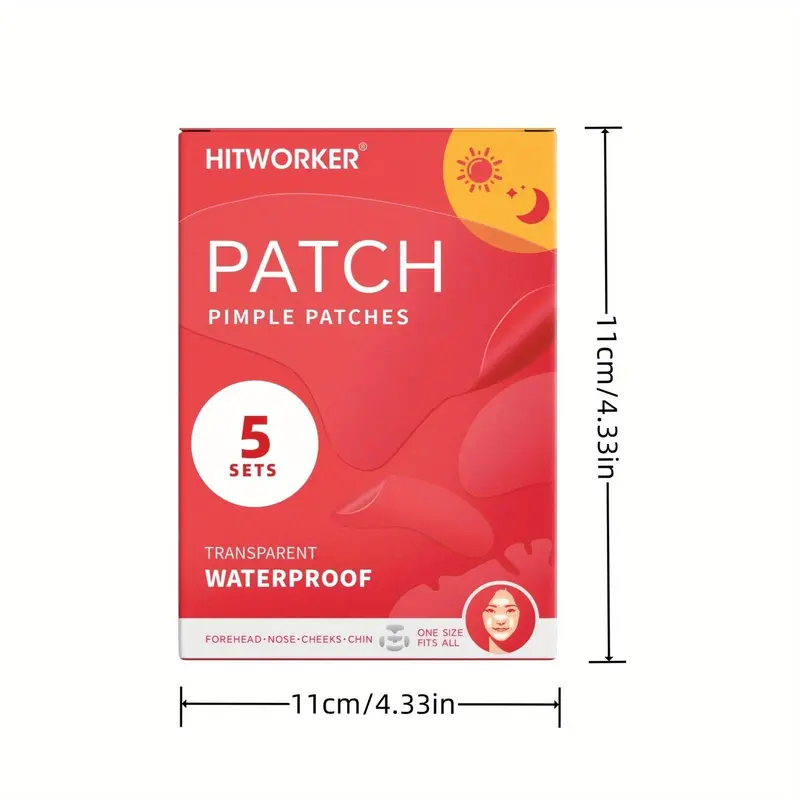 Hydrocolloid Blemish Cover Stickers, 5 Sets Invisible Concealment for All Skin Types, Unisex-Adult Acne Treatment Patches 1