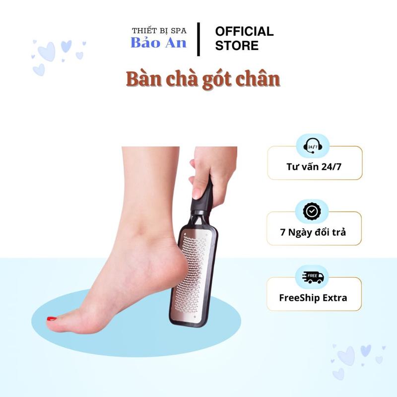  Bàn chà gót chân cùng với kem làm mềm tẩy tế bào chết neil và spa hay dùng. 