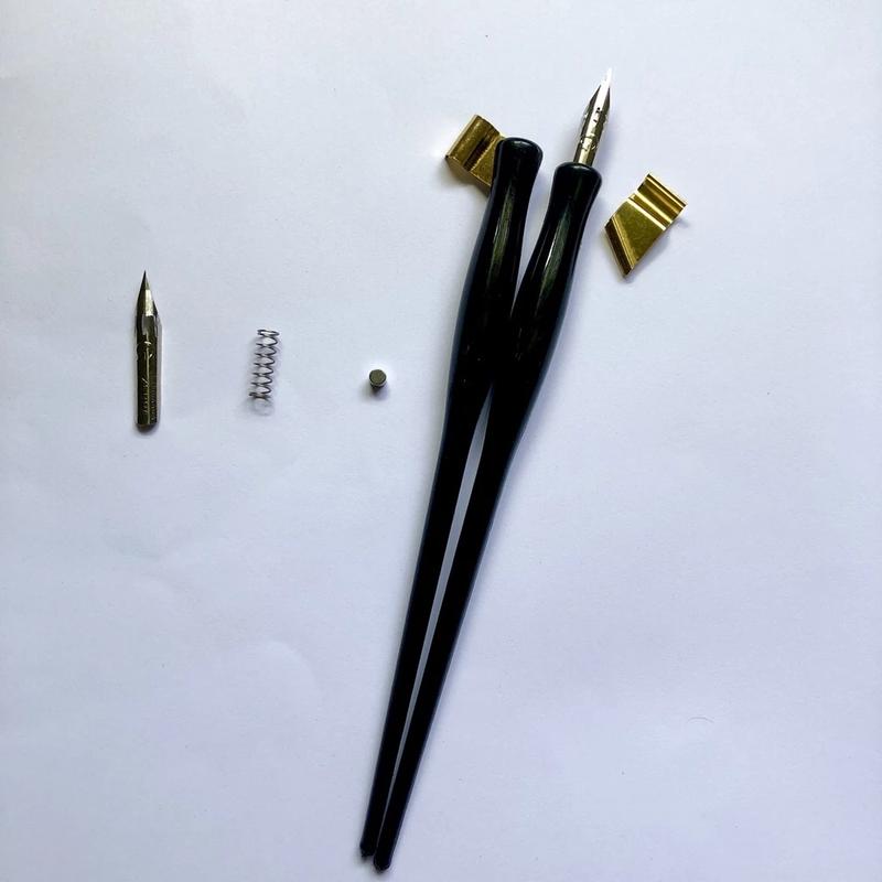 Bút quản chéo và thẳng chấm mực Bút thư pháp Luyện chữ đẹp Bút viết Calligraphy