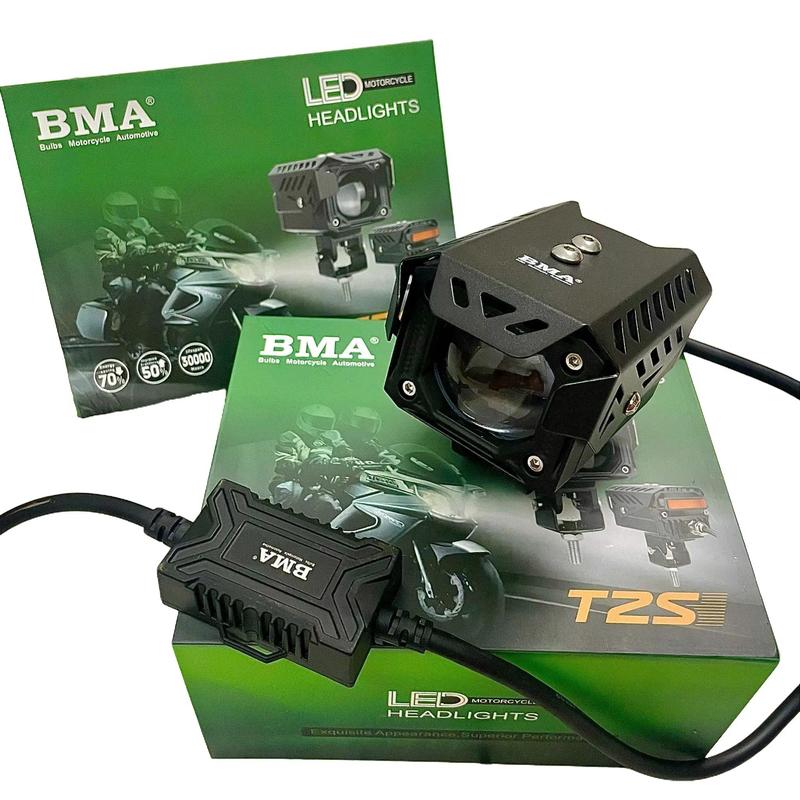 Đèn Trợ Sáng T2S BMA (NEW) 50W Chống Chói, Pha Màn Chập 12 24V ĐiệnBình Chống Nước IP68