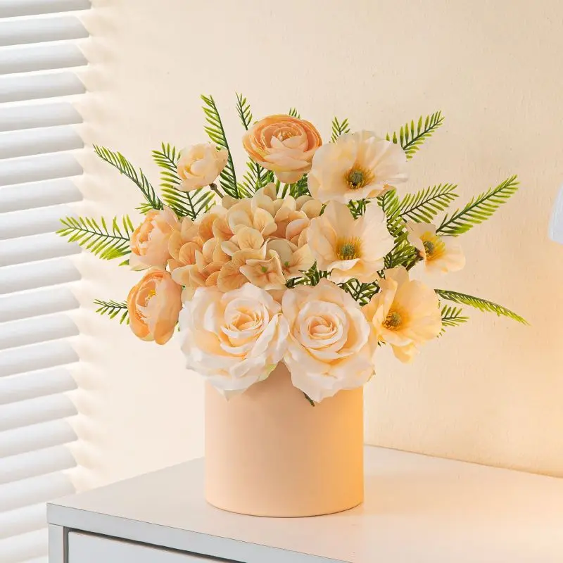 Nordic Style Artificial Flowers HOT SALE!  FREE Delivery to SG 【Living Room + Dining Table + TV Cabinet Versatile Decor】Nordic Minimalist Eternal Floral Art  Realistic Fruit Plants + Handmade Silk Flower Set | Elevate Home Aesthetics