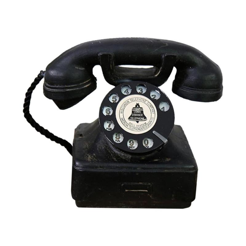 Old Fashioned Landline Telephone Model Classic Photography Props Creative Retro Telephones for Bar Desk Cafe Hotel Ornament 7