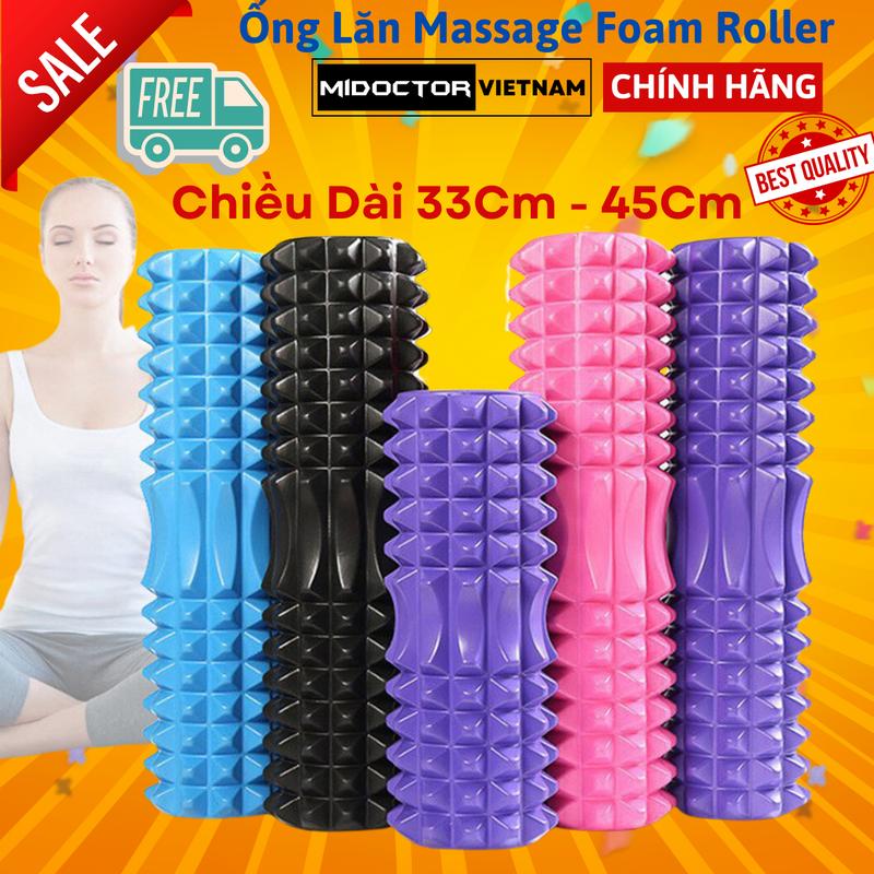 Con Lăn Yoga Massage Ống Lăn Mát Xa Foam Roller Ống Trụ Xốp Tập Thể Thao Giãn Cơ Có Gai Roam Rollet Cao Cấp Chính Hãng miDoctor
