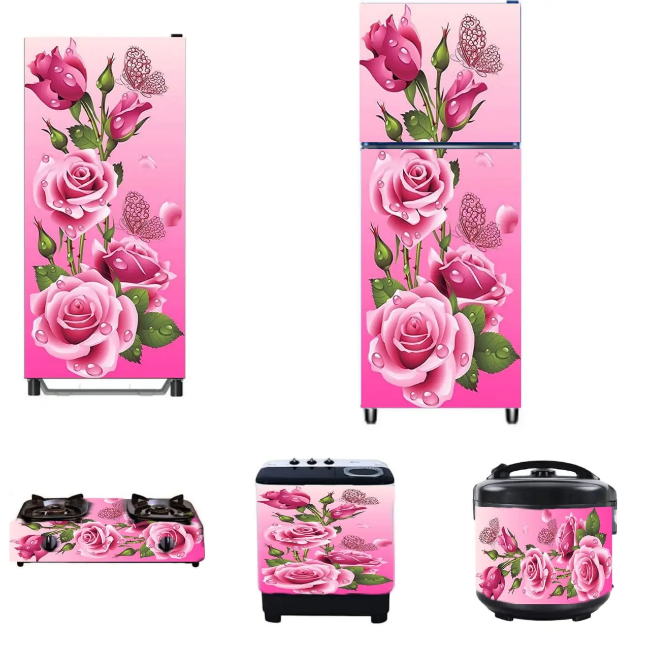 Stiker Kulkas 1 Pintu / Stiker Kulkas 2 Pintu / Stiker Kompor / Stiker Mesincuci / Stiker Ricecooker Cetak Sendiri