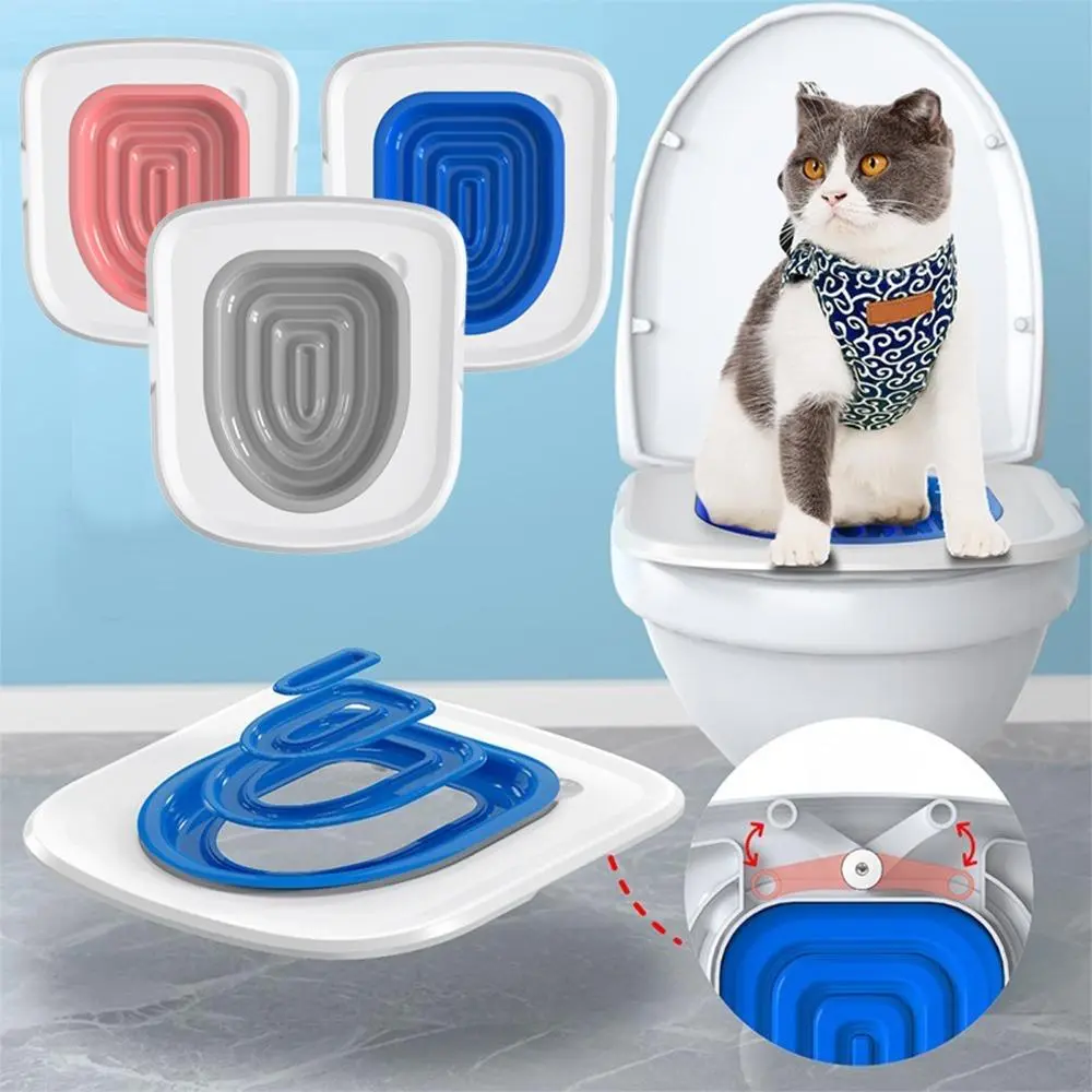 Reusable Cat Toilet Training Kit, 1 Count Washable Puppy Cat Litter Mat, Cat Toilet Trainer, Toilet Pets Cleaning Cats Training Product