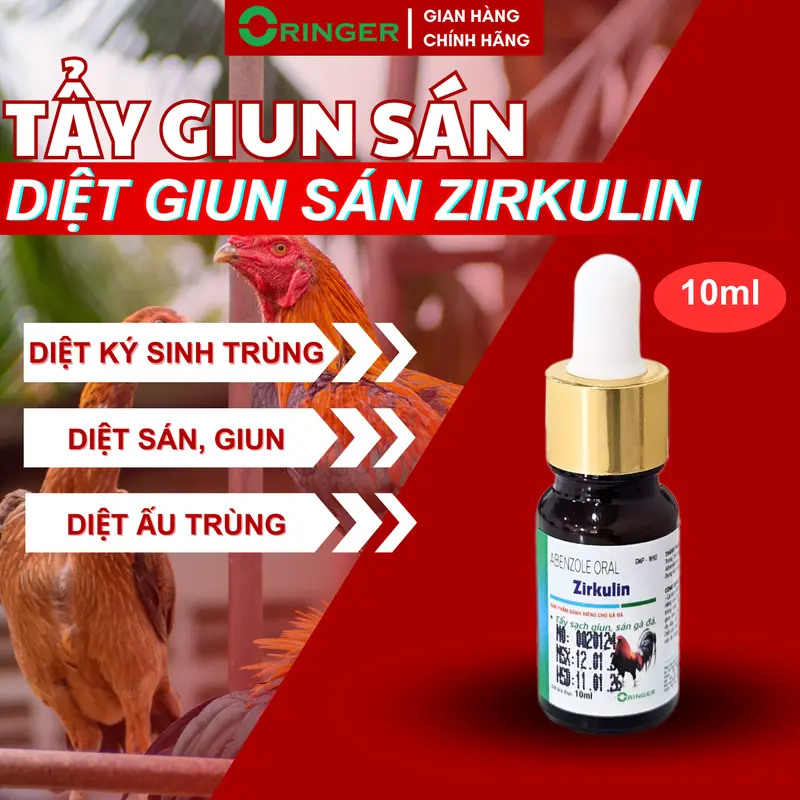 Oringer Zirkulin 10ml + Siêu đậm đặc giải độc gan nhân sâm Livermax b12 10ml + Sữa tắm OMAZIN 7 trong 1 10ml cho gà đá 2