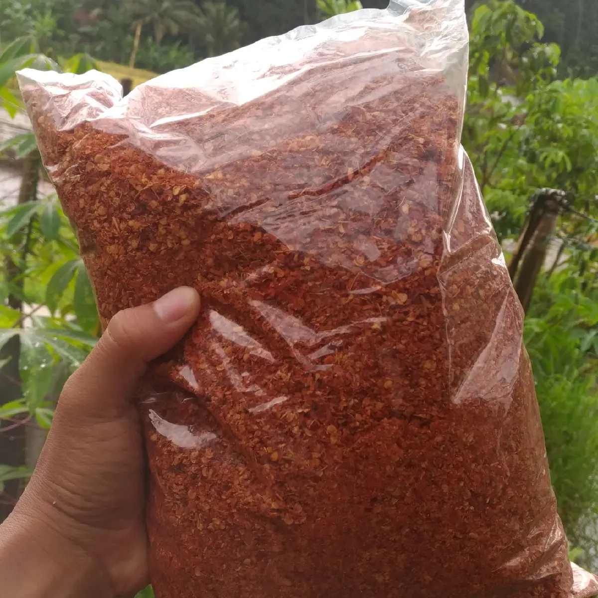 Cabe bubuk 1kg kasar super pedas aroma daun jeruk hot mantap bisa cod Organik Bahan Spices Powder