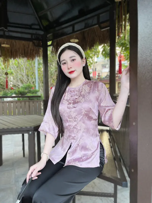 Pháp Phục đi chùa - lụa tằm hoa và tằm chùa 3