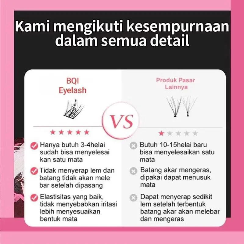 Bulumata Super Natural Eyelash Extension Bulumata mix upper lashes dan lower lashes Bulu mata palsu pemula bebas lem, bulu mata palsu dapat digunakan kembali 5
